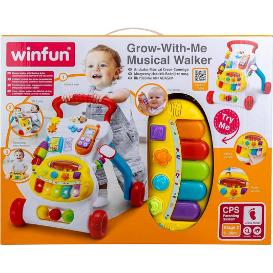 Winfun - Grow-with-me Musical Walker