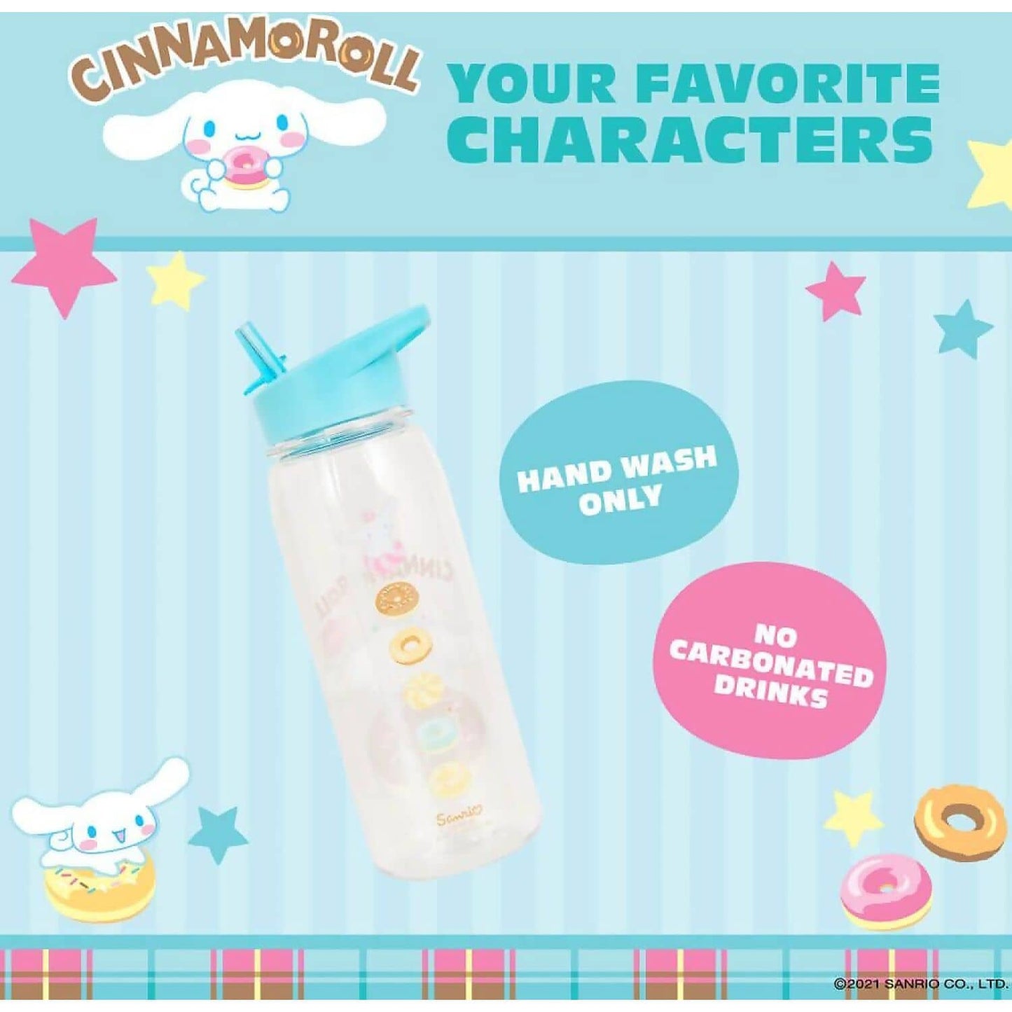 Hello Kitty and Friends - Cinnamoroll Flip Top Bottle 700ml - Jasnor