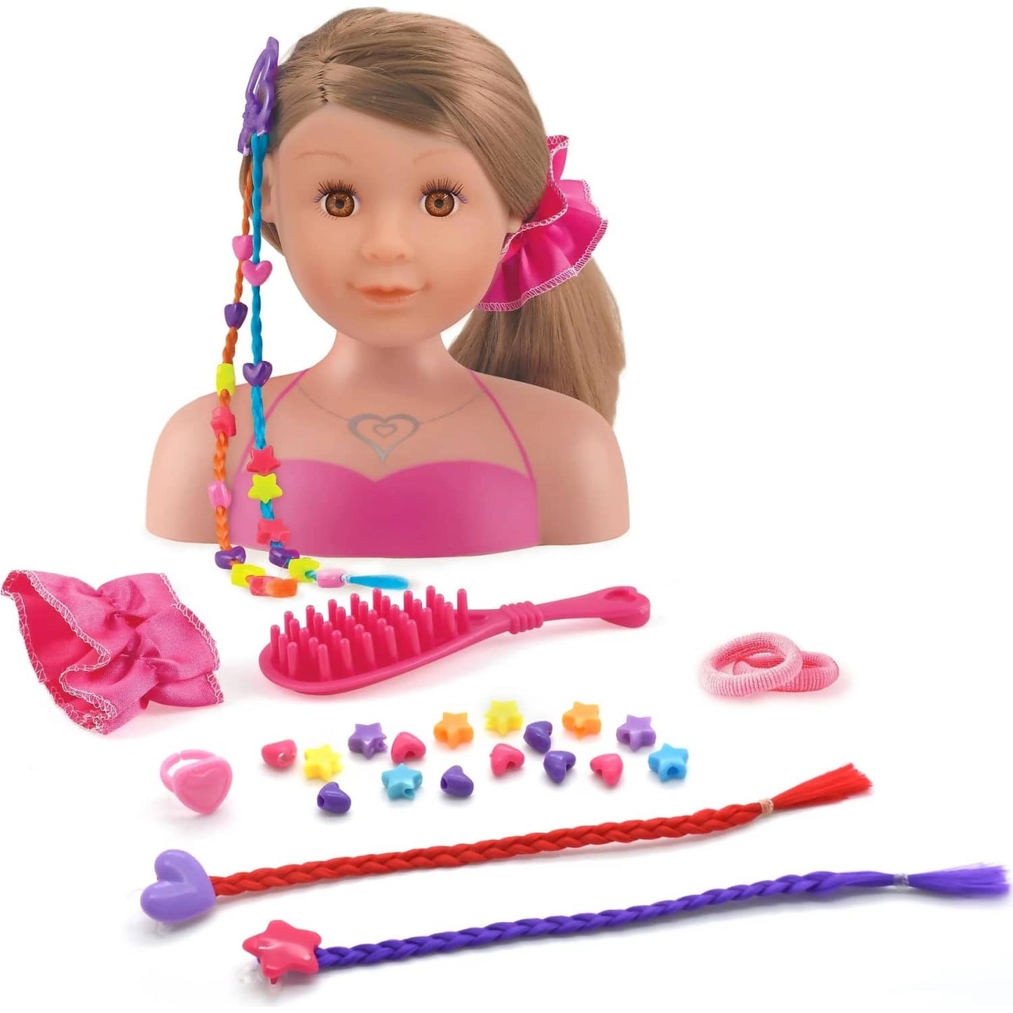 Dolls World - Ashley Styling Head Playset & Accessories Brunette Hair