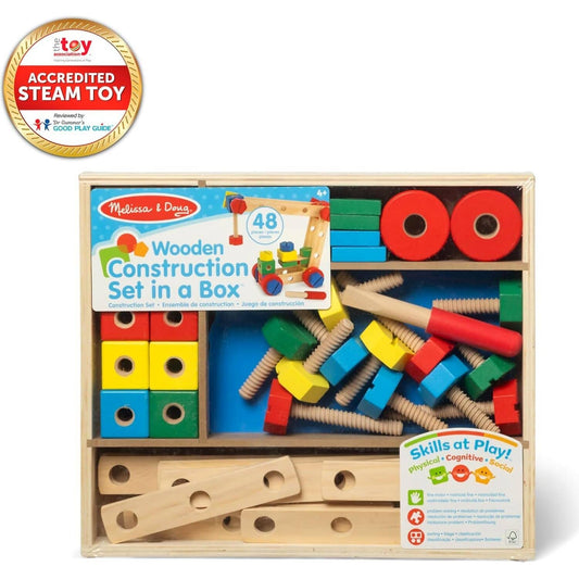 Melissa & Doug - Construction Set in a Box Wooden Toy