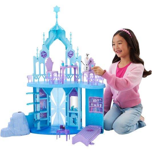 Disney -  Frozen- Elsa's Frozen Ice Palace Castle Playset with Olaf & Accessories - Mattel