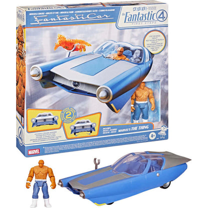 Marvel -  Studios - The Fantastic Four: First Steps Hover & Cruise FantastiCar with The Thing Action Figure