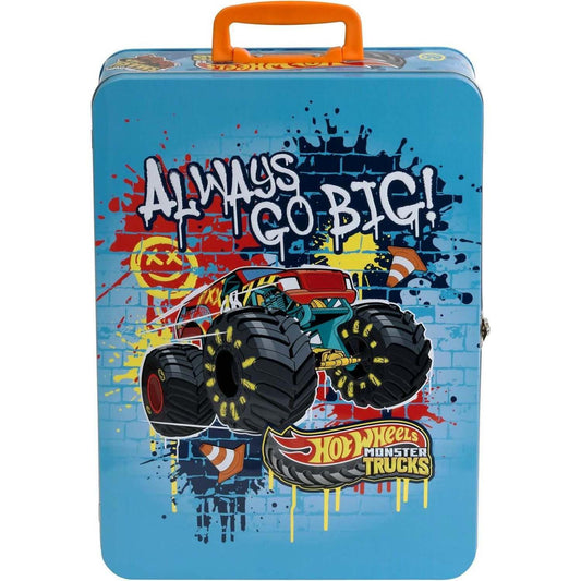 Hot Wheels - Collection Tin Carry Storage Case for 8 Monster Trucks