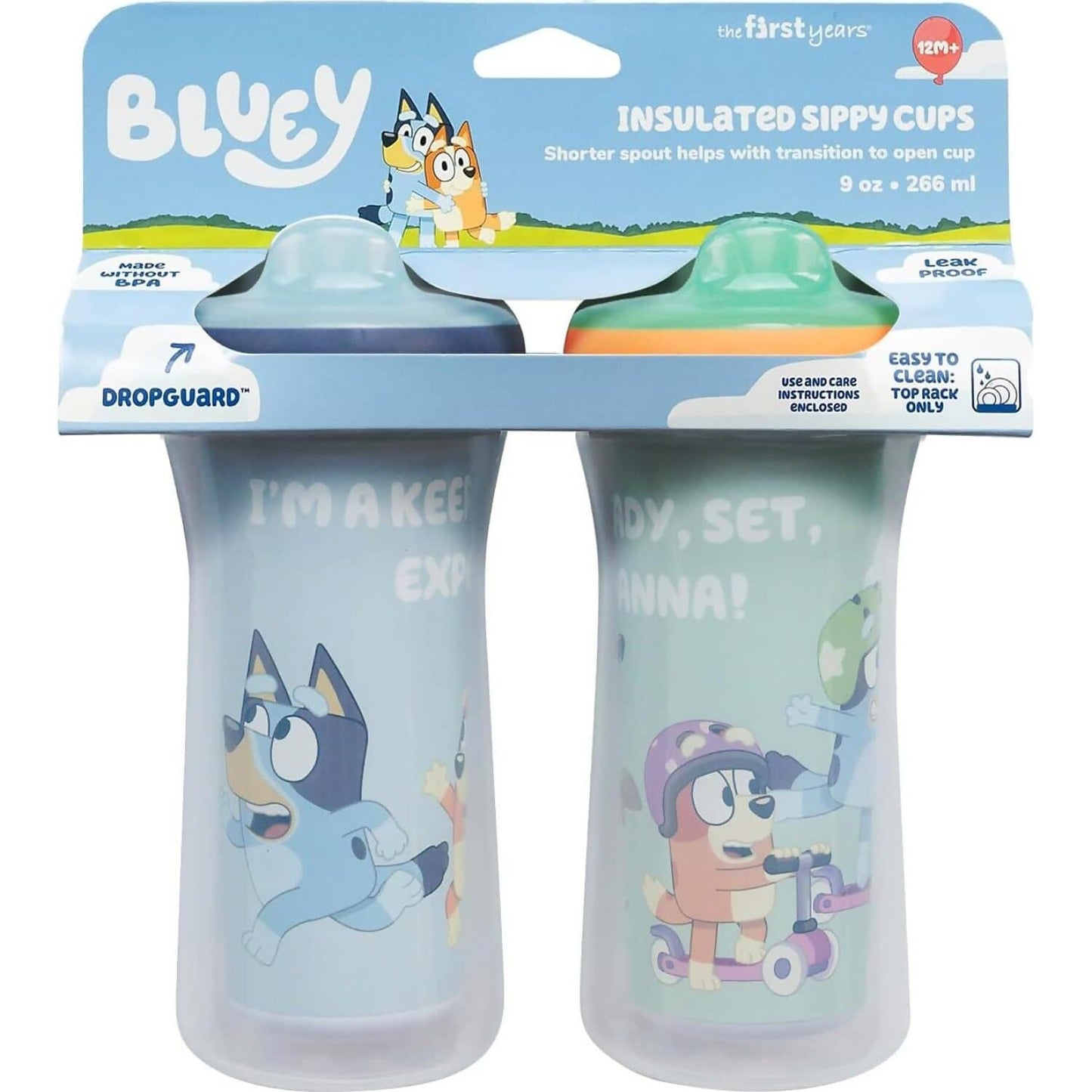 Bluey - Insulated Sippy Cup 2Pk 266ml Bluey