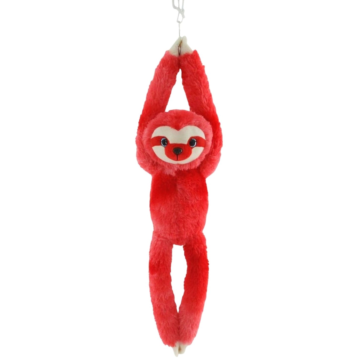 Cotton Candy - Plush Ruby Hanging Sloth - Red