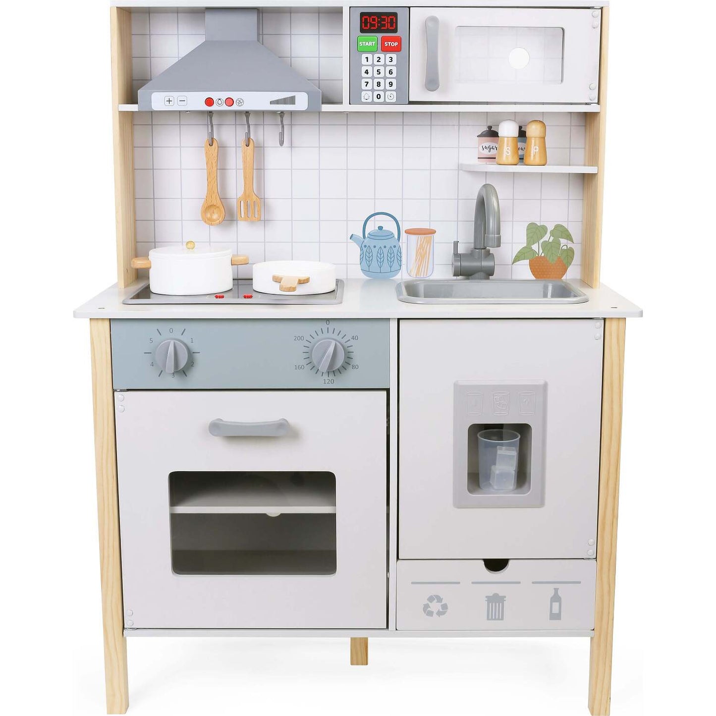 Edufun - Little Chef Wooden Play Kitchen with Cookware