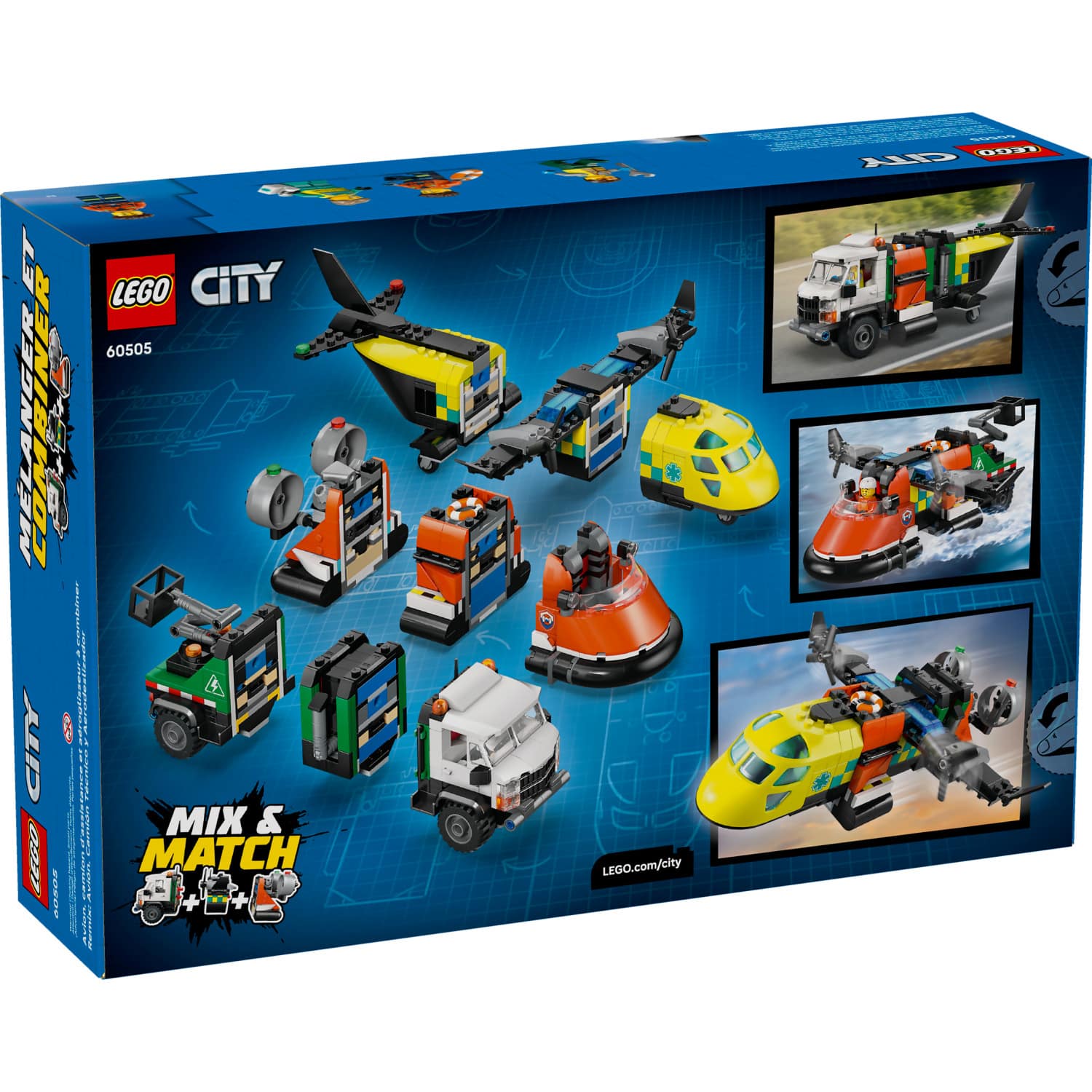 LEGO 60505 Airplane Service Truck & Hovercraft Remix - City