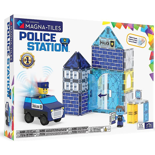 Magna-Tiles - Police Station 35pce Magnetic Construction Set - Johnco