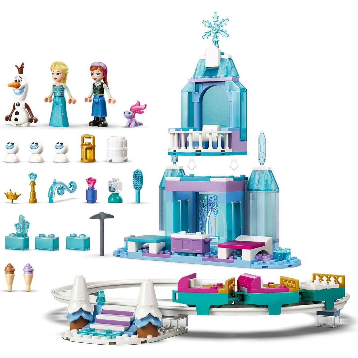 LEGO 43281 Elsa's Ice Castle & Snow Ride Adventure - Disney 4+