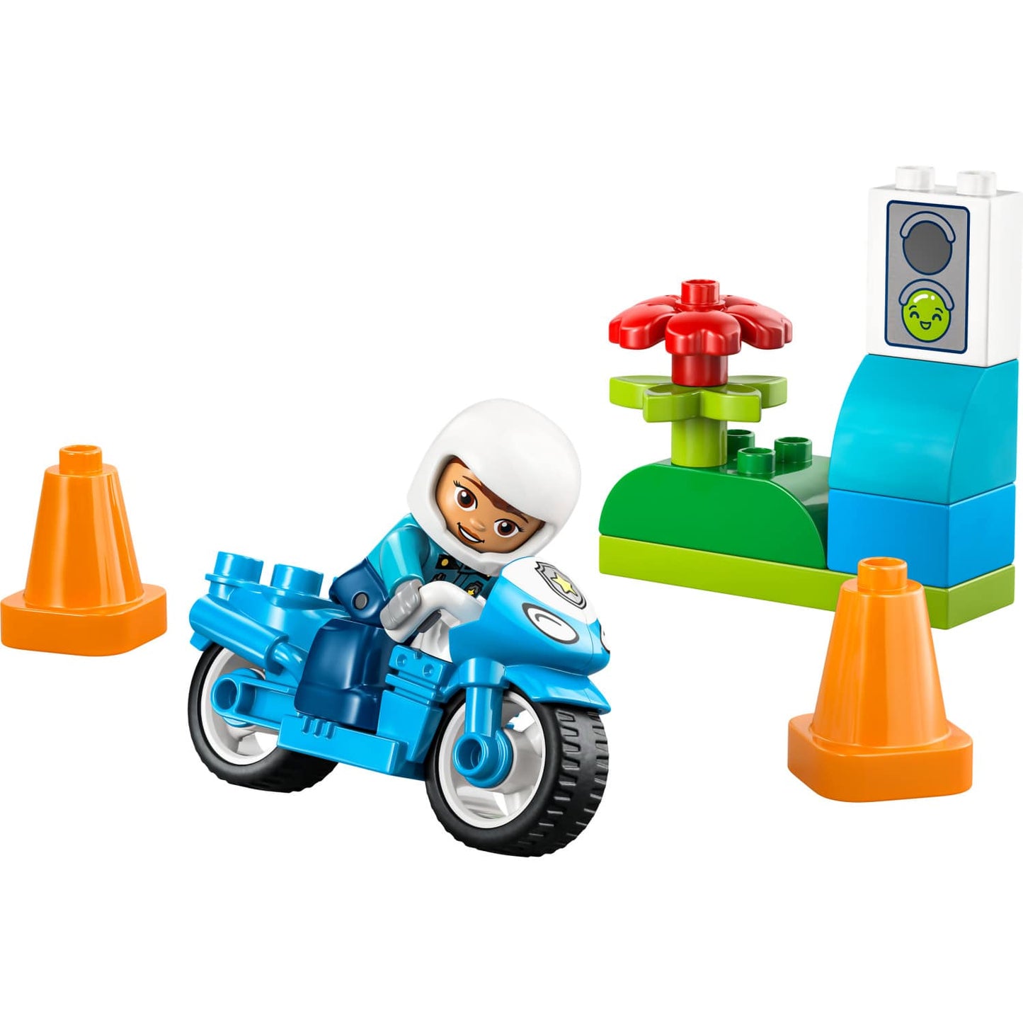 LEGO 10471 Blue Police Motorcycle - Duplo