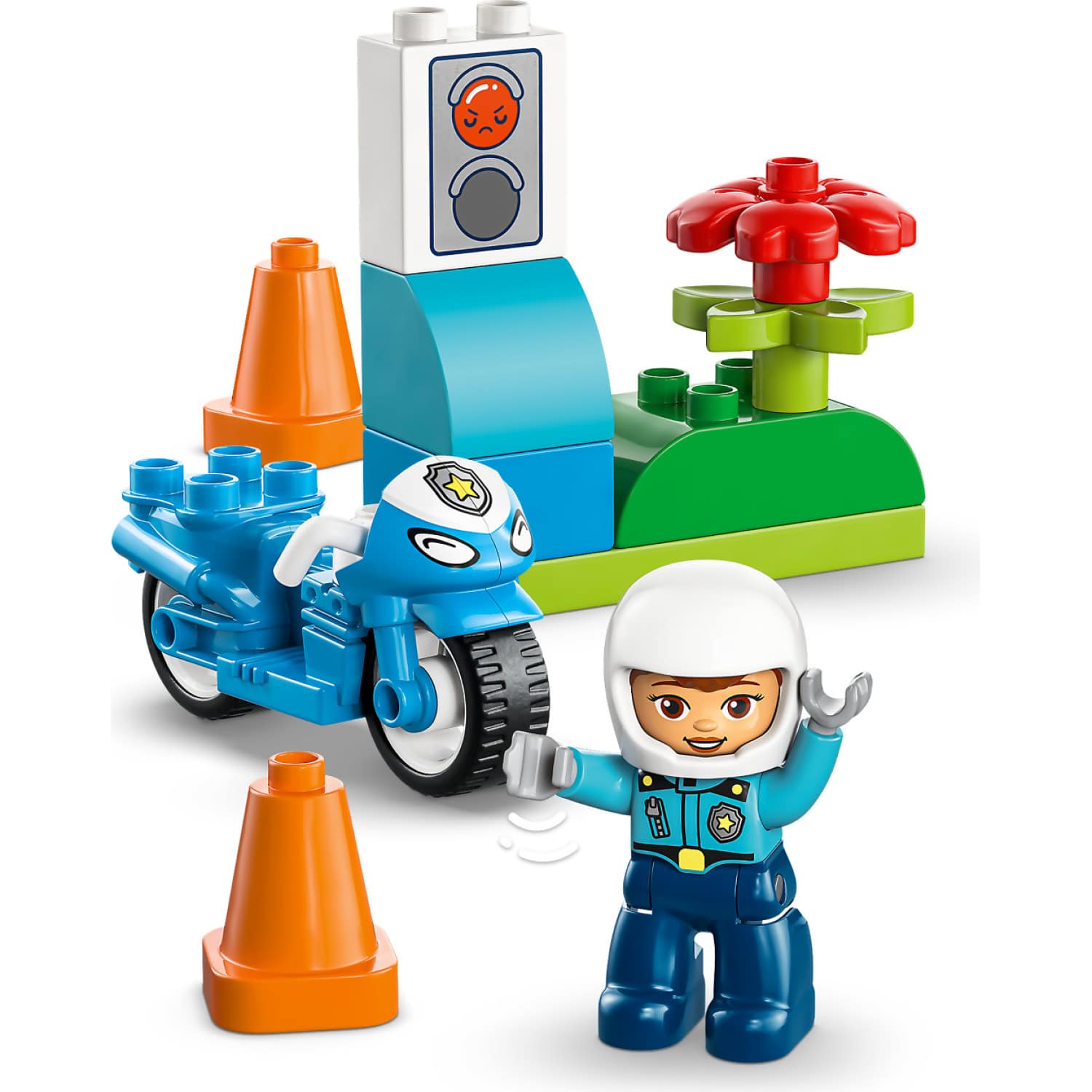 LEGO 10471 Blue Police Motorcycle - Duplo