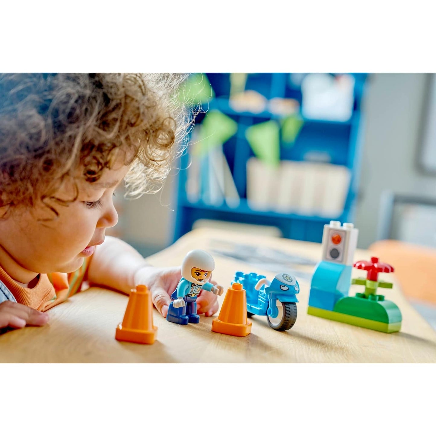 LEGO 10471 Blue Police Motorcycle - Duplo