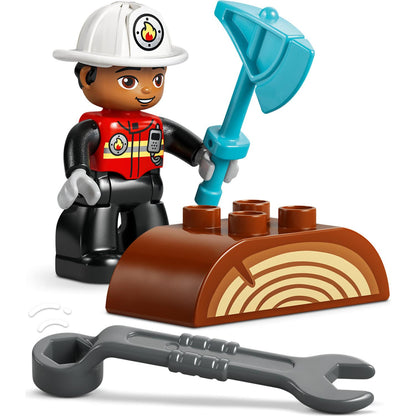 LEGO 10473 Fire Truck with Hose and Firefighter - Duplo