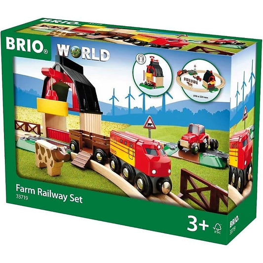 Brio -  World - Farm Railway Wooden Train Set 20pc