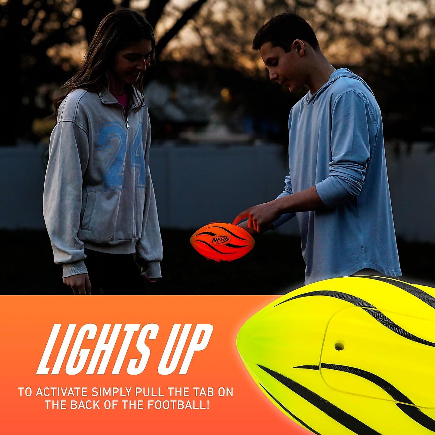 Nerf - Lightstrike Mini Foam Football 8.5-Inch - LED - Hasbro