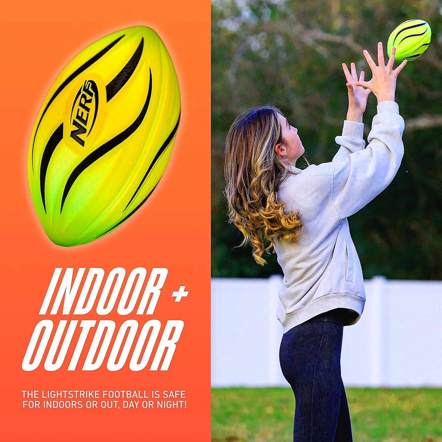 Nerf - Lightstrike Mini Foam Football 8.5-Inch - LED - Hasbro