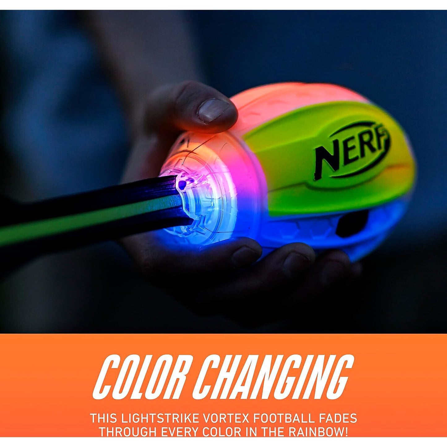 Nerf - Vortex Lightstrike Howler Foam Football Color Changing LED - Hasbro
