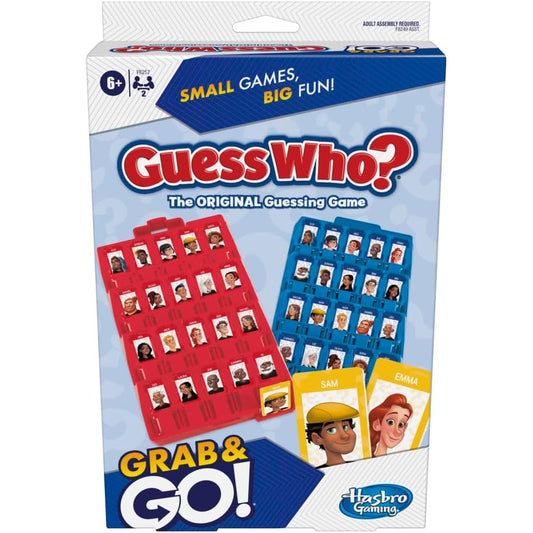 Hasbro -  Gaming - Guess Who? Grab & Go! Portable Travel Board Game