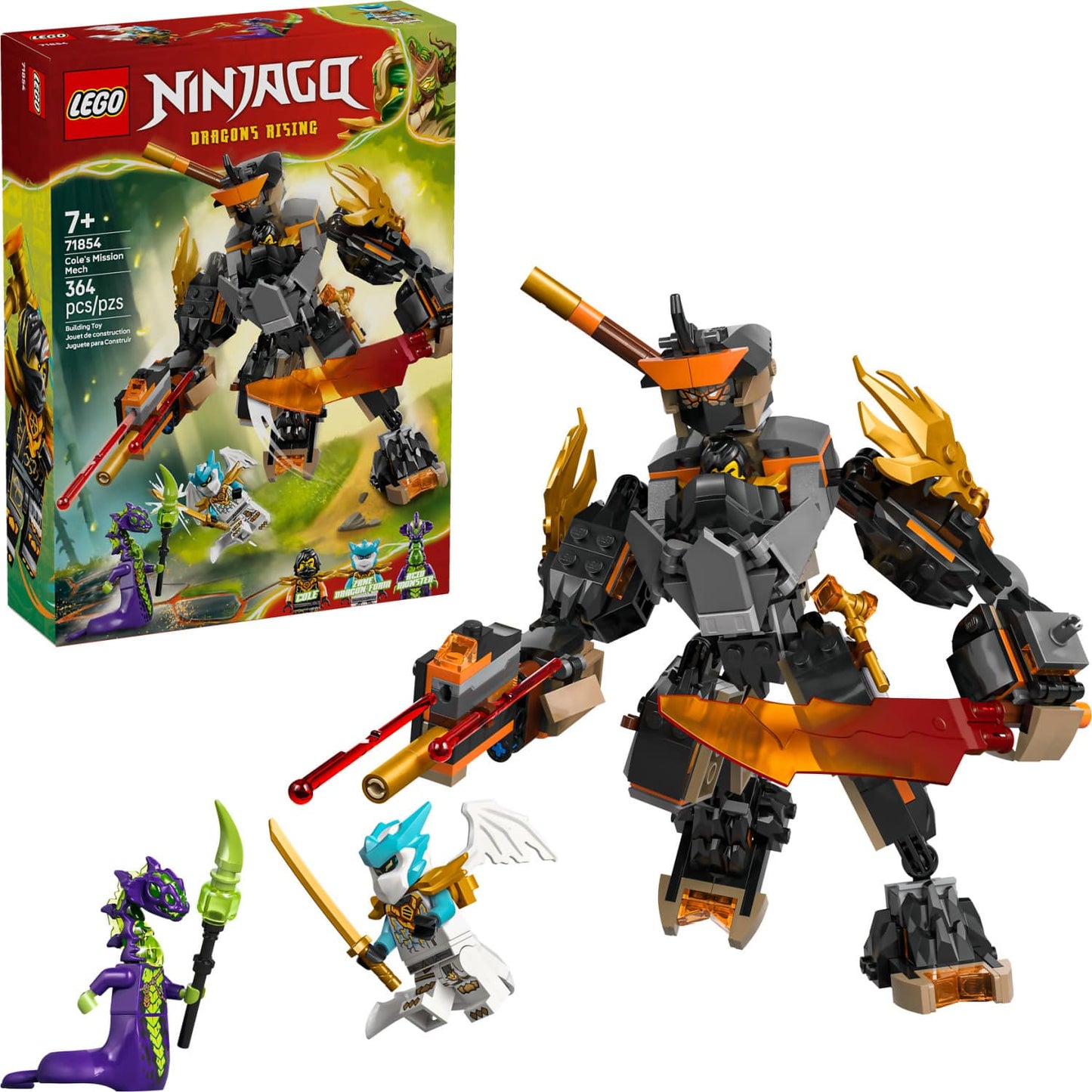 LEGO 71854 Cole's Mission Mech & Dragon Zane - Ninjago