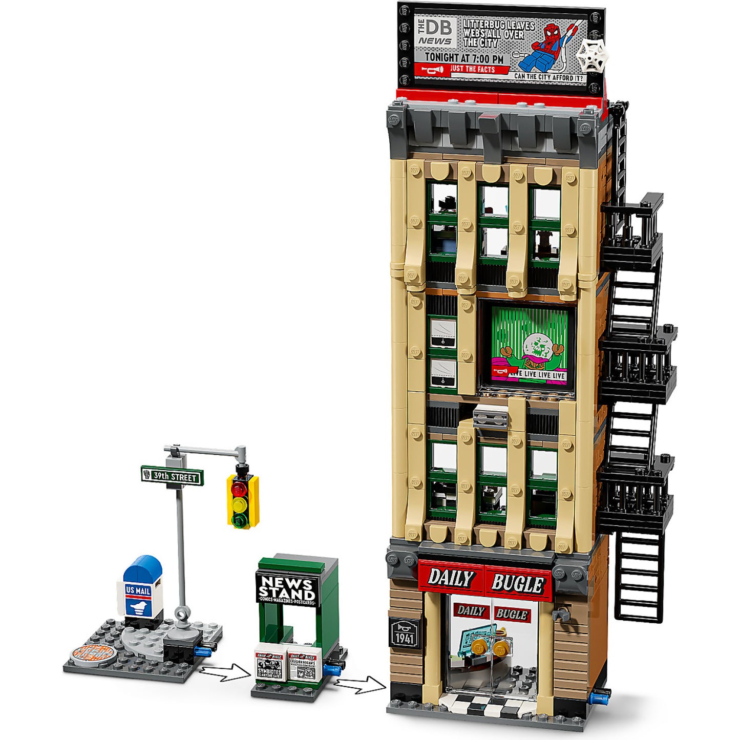 LEGO 76342 Spider-Man vs. Mysterio: The Daily Bugle - Marvel Super Heroes