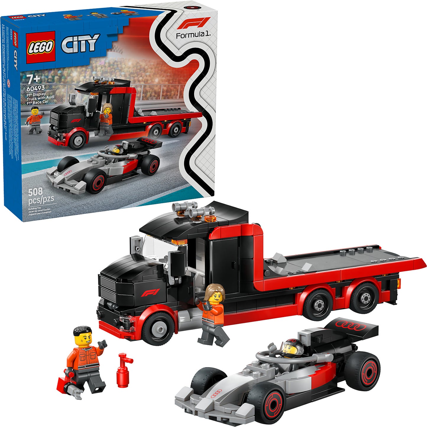 LEGO 60493 F1® Display Truck with Audi F1® Race Car - City