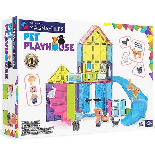 Magna-Tiles - Pet Playhouse 50pce Magnetic Construction Set - Johnco