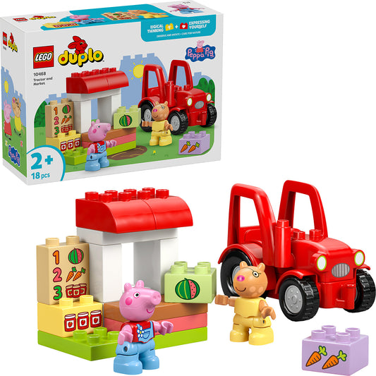 LEGO 10468 Peppa Pig Tractor and Market - Duplo