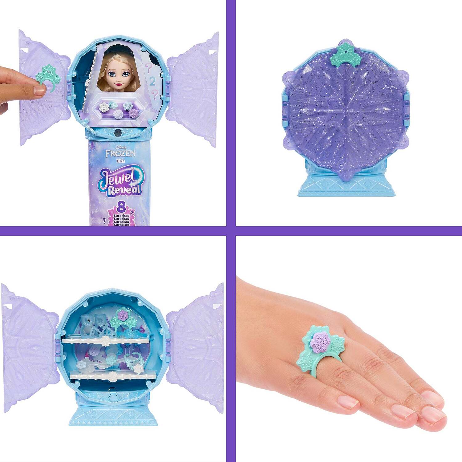 Disney -  Frozen - Jewel Reveal Elsa Fashion Doll with 8 Surprises - Mattel