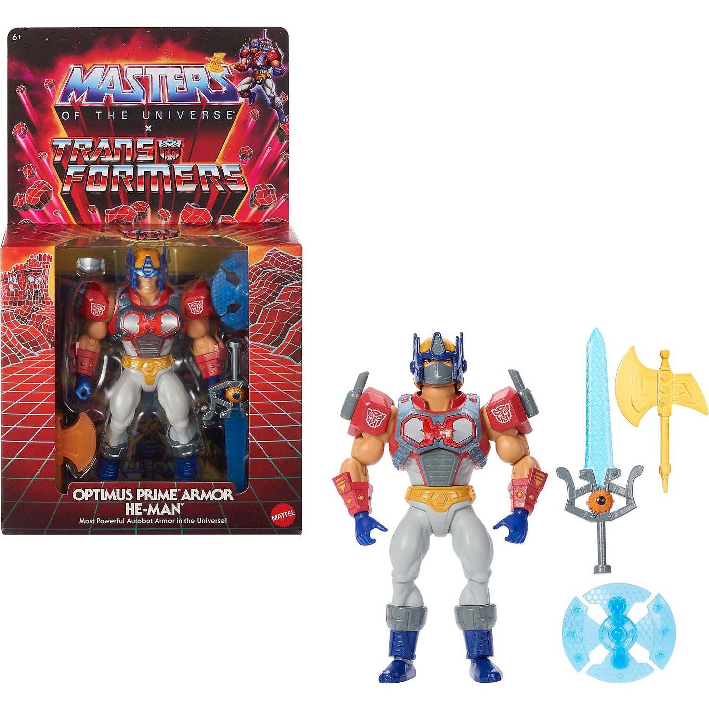 Masters of the Universe - Transformers Optimus Prime Armor He-Man Action Figure MOTU - Mattel