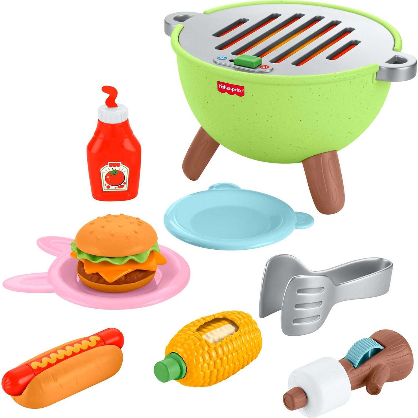 Fisher-Price - Friendship Forest Activity Grill Pretend Food Play Set - Mattel
