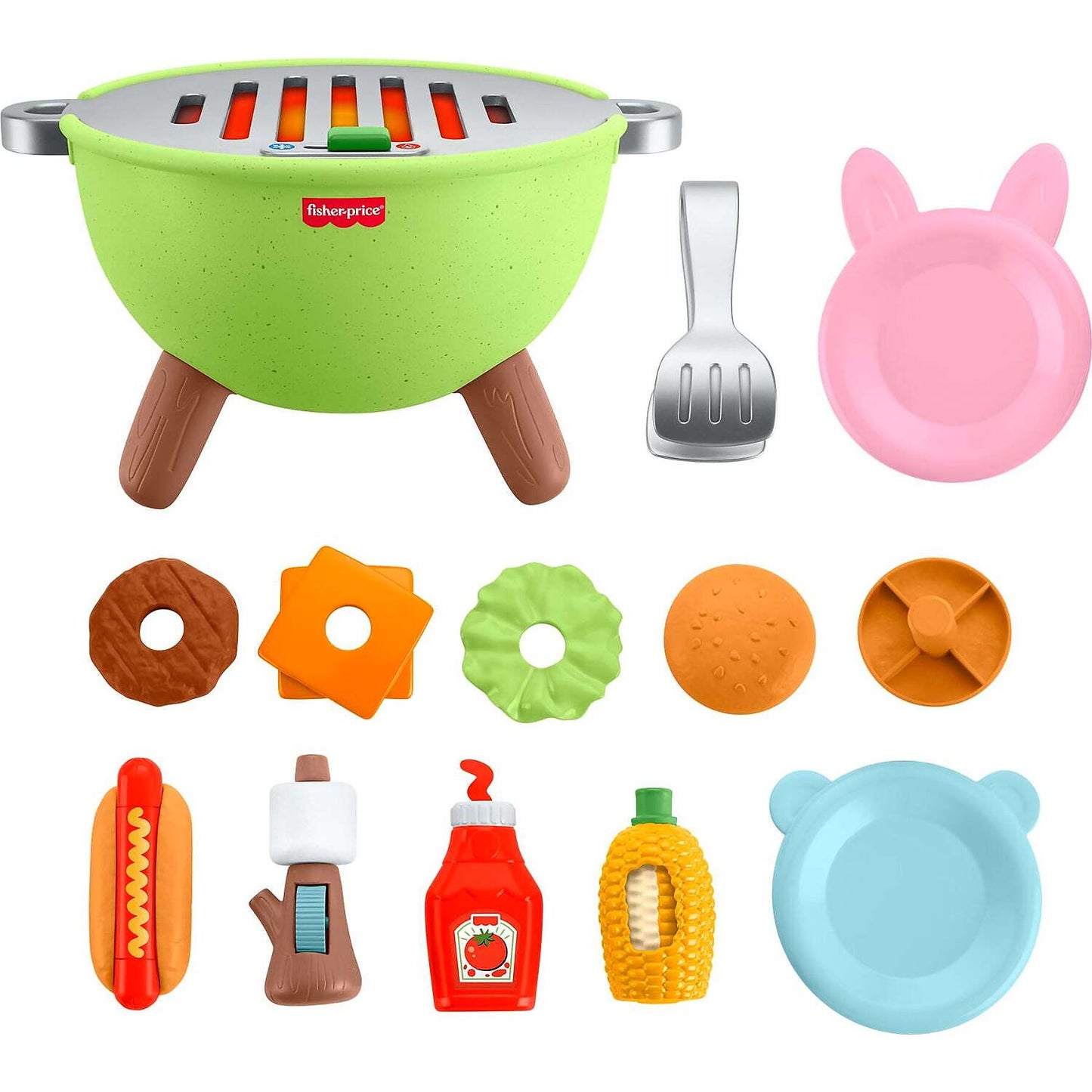 Fisher-Price - Friendship Forest Activity Grill Pretend Food Play Set - Mattel