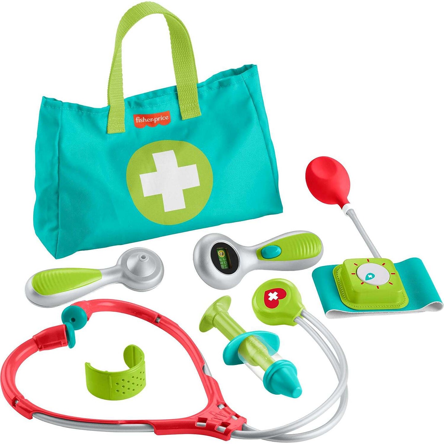 Fisher-Price - Medical Kit 7-Piece Doctor Toys Preschool Pretend Play Set - Mattel