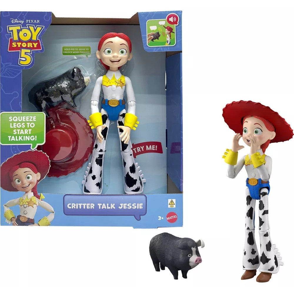 Disney -  Pixar - Toy Story 5 Critter Talk Jessie 12 Inch Action Figure Toy & JD Pig - Mattel