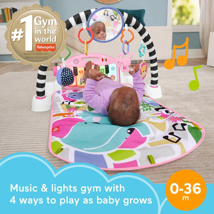 Fisher-Price - Glow And Grow Kick & Play Piano Gym - Pink