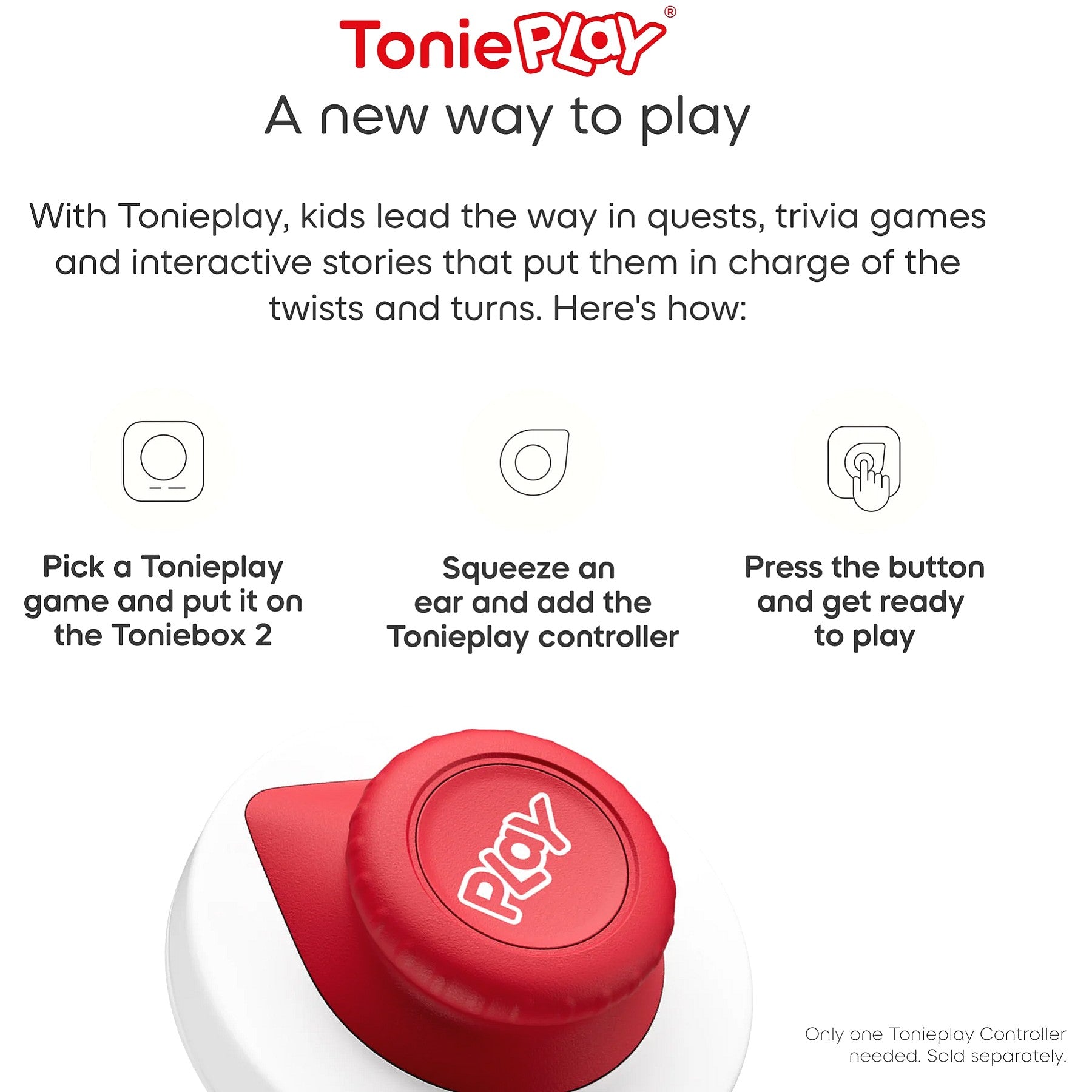 Tonies - Tonieplay Disney Quiz Kingdom Game (Toniebox not Included)