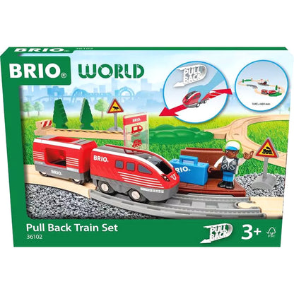 BRIO World - Pull Back Train Set 28 Pieces