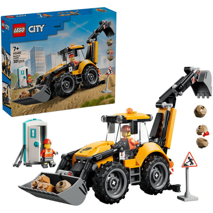 LEGO 60480 Yellow Backhoe Loader - City