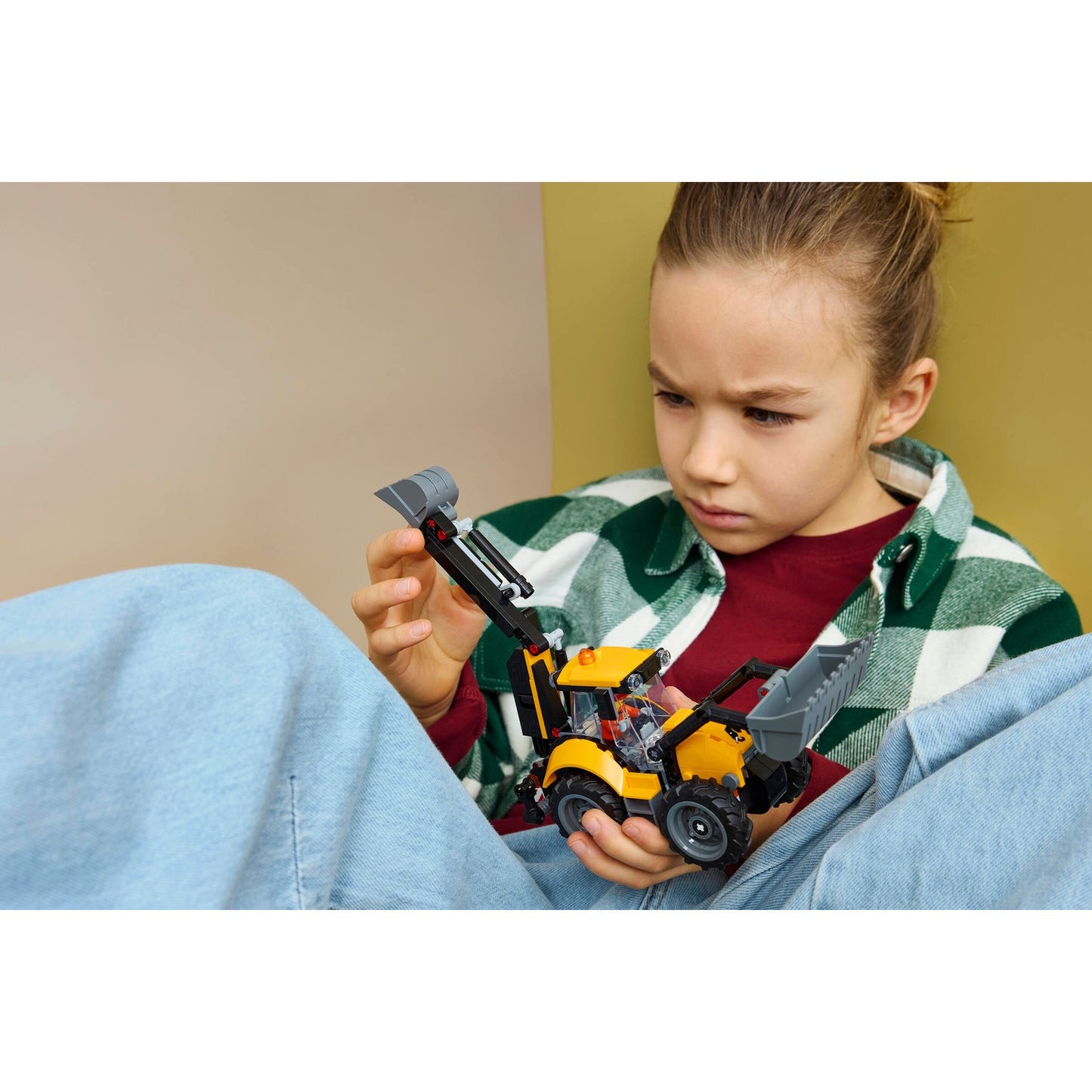 LEGO 60480 Yellow Backhoe Loader - City