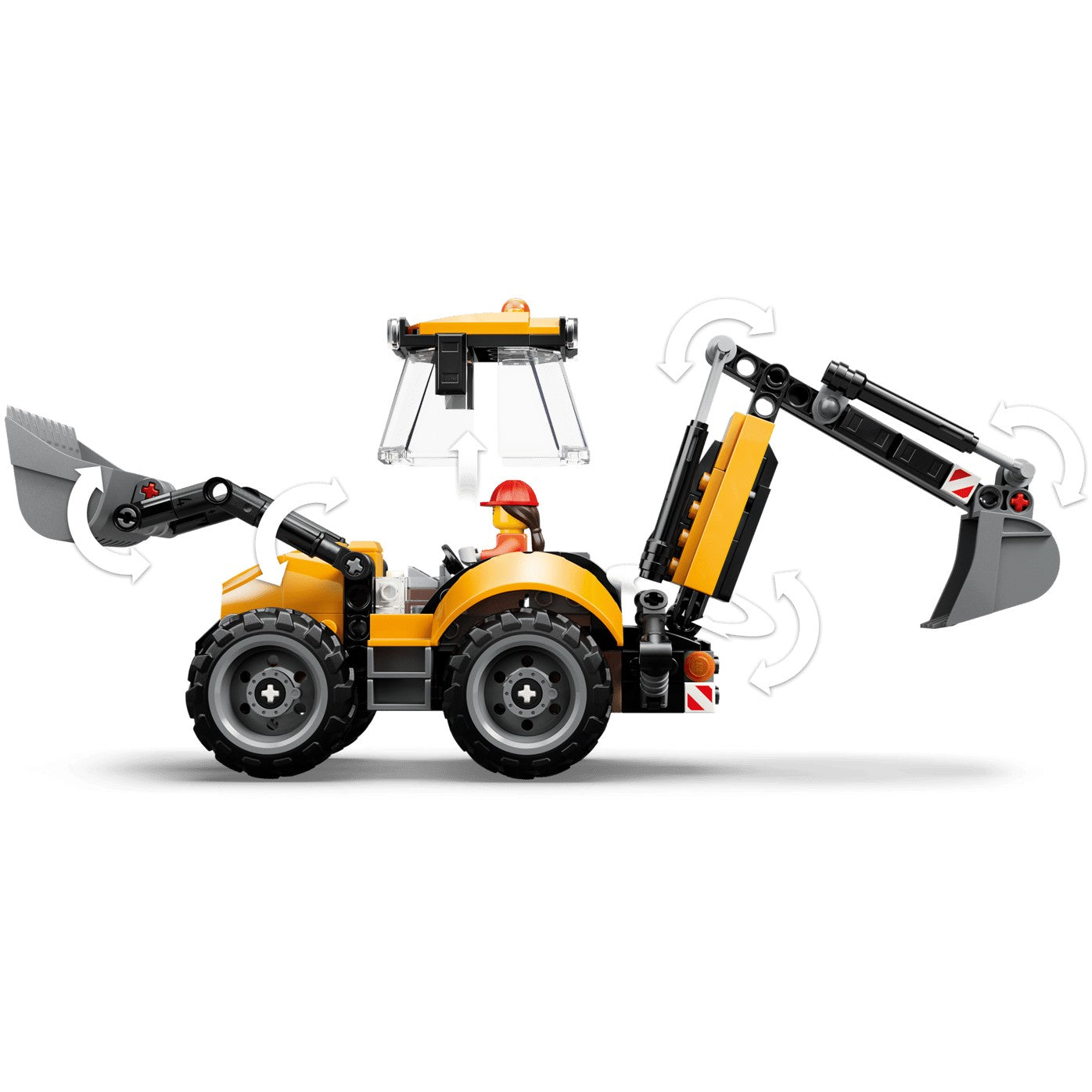 LEGO 60480 Yellow Backhoe Loader - City