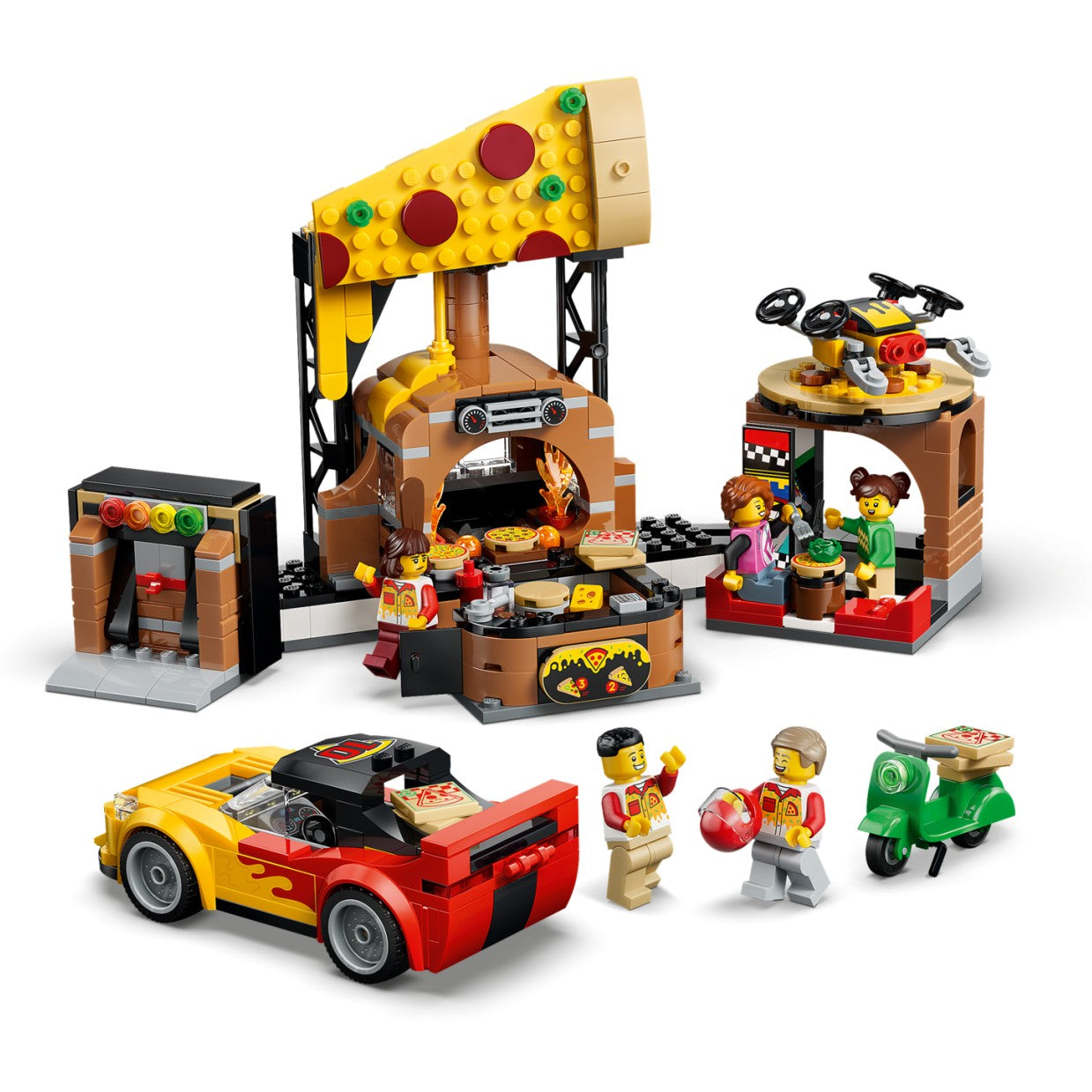 LEGO 60496 Pizza Delivery Experience with Vehicles - City