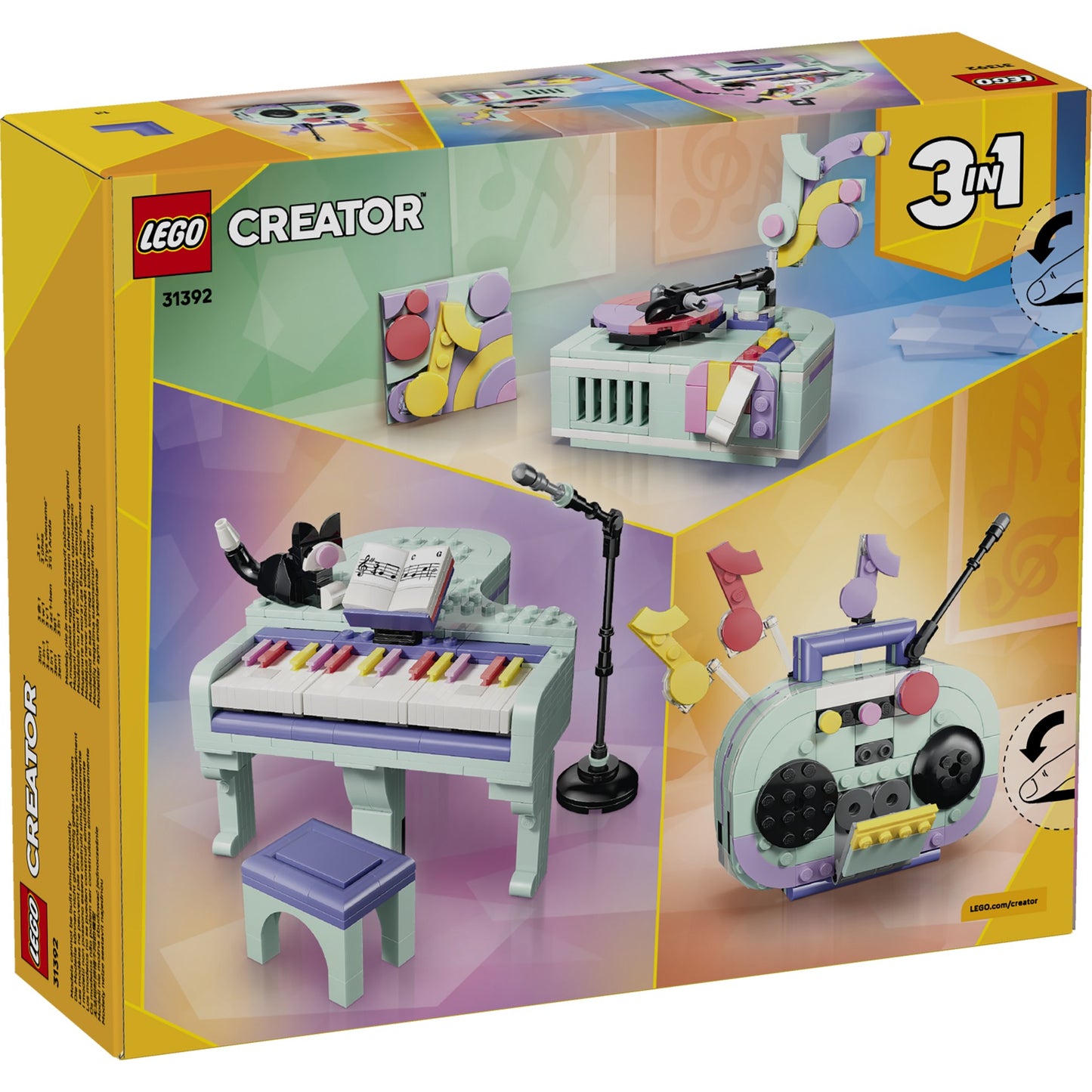 LEGO 31392 Music Decor Piano with Cat - Creator 3-in-1