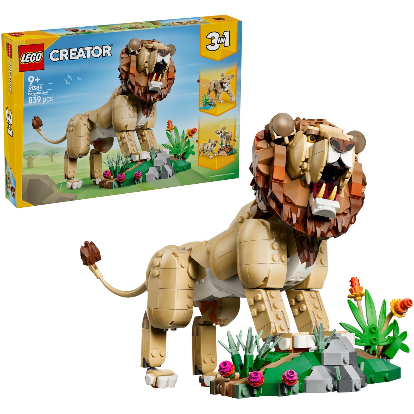 LEGO 31386 Wild Animals: Majestic Lion - Creator 3-in-1