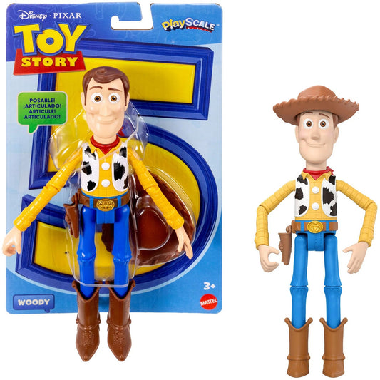 Disney -  and Pixar - Toy Story 5 Woody Action Figure 9-inch Tall Sheriff 14 Posable Joints - Mattel