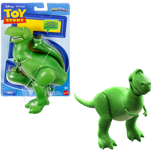 Disney -  and Pixar - Toy Story 5 Rex Action Figure 8-inch Tall Dinosaur 8 Posable Joints - Mattel