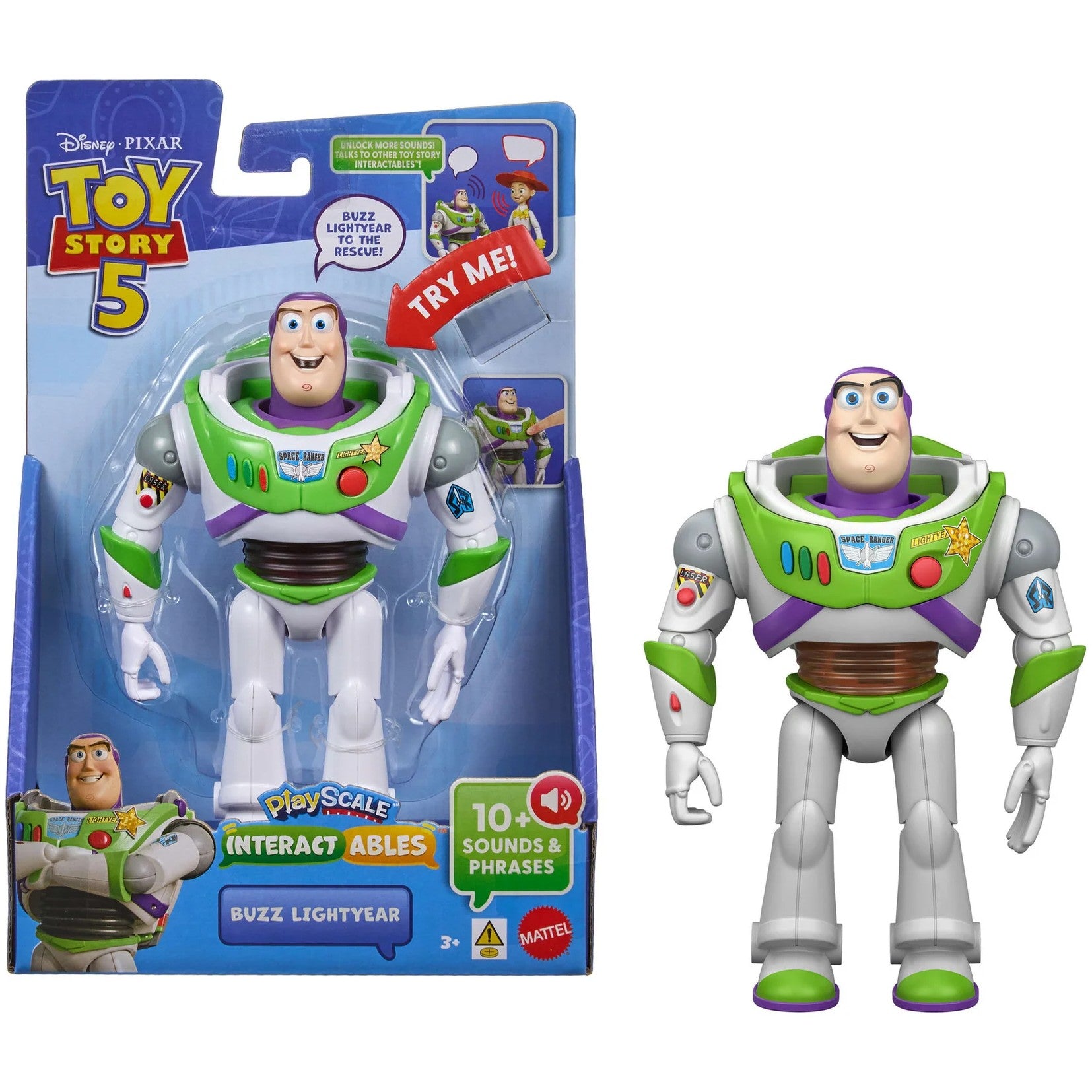 Disney -  Pixar - Toy Story 5 Interactables Buzz Lightyear 7-Inch Figure - Mattel