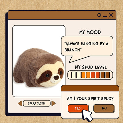 Aurora - Spudsters Spark Sloth 10-Inch Plush