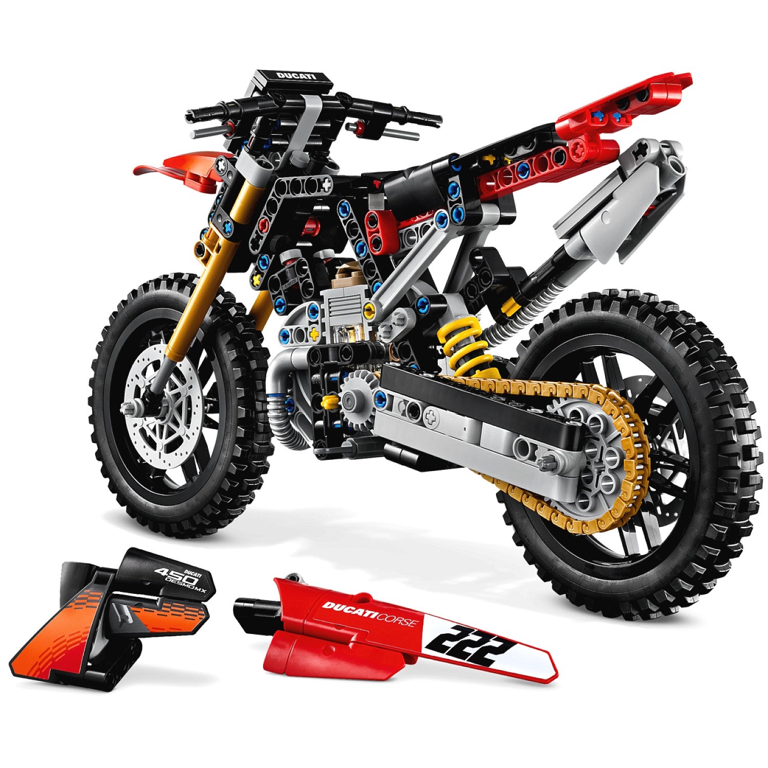 LEGO® 42238 Ducati Desmo450 MX Factory Motorcycle - Technic