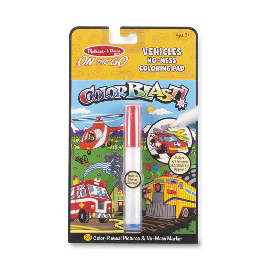 Melissa & Doug - On The Go Colourblast No-mess Colouring Pad - Vehicles