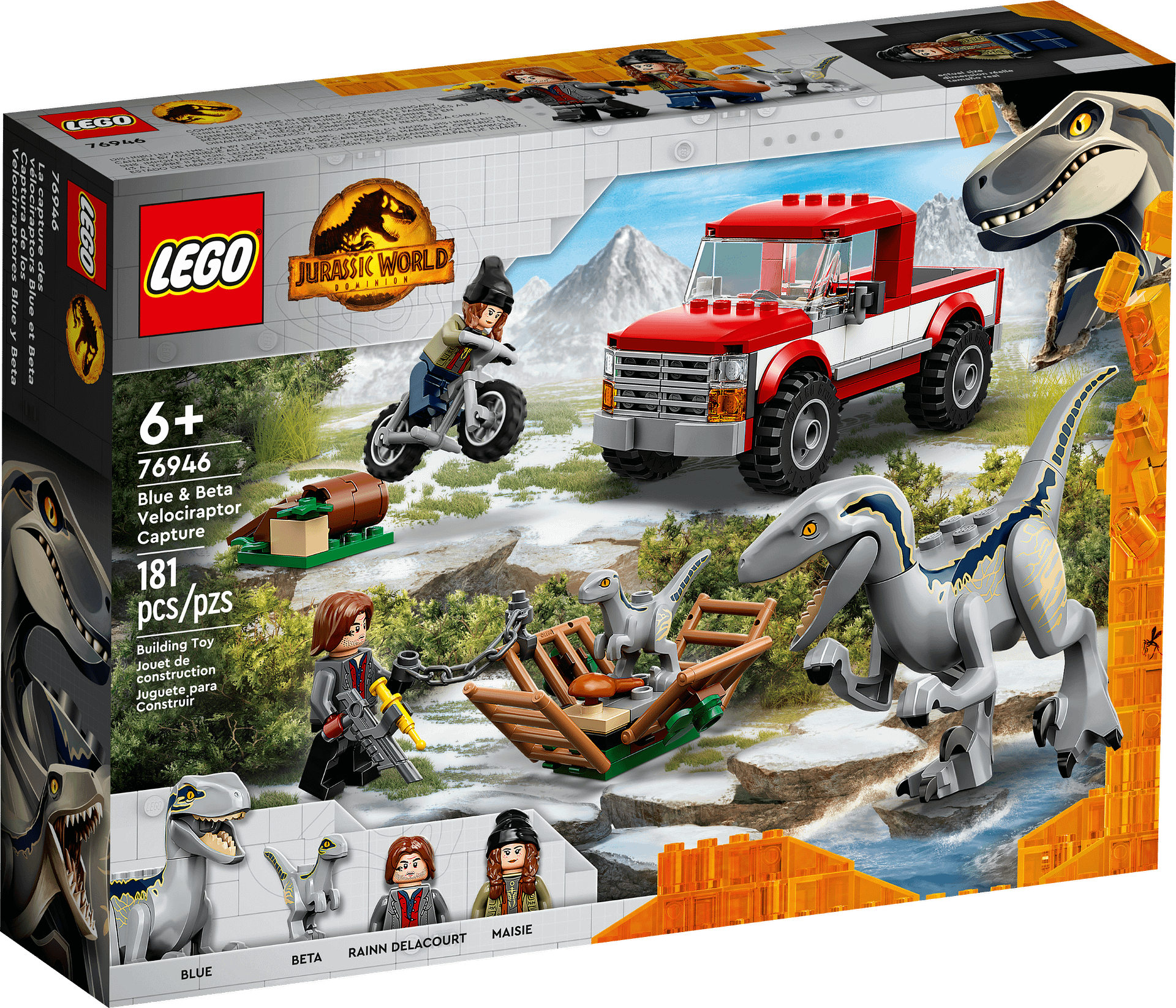 LEGO 76946 Blue & Beta Velociraptor Capture - Jurassic World