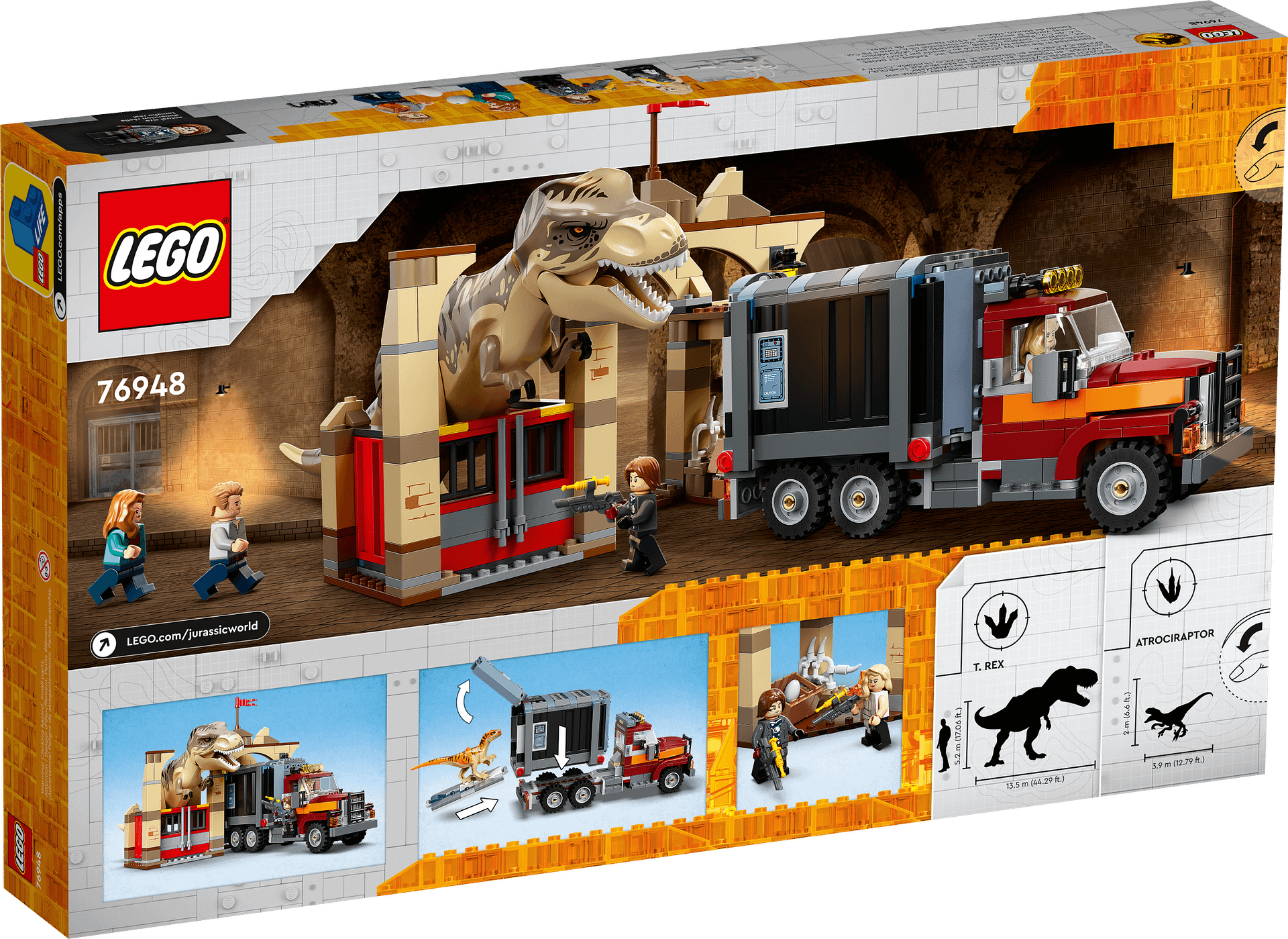 LEGO 76948 T. rex & Atrociraptor Dinosaur Breakout - Jurassic World